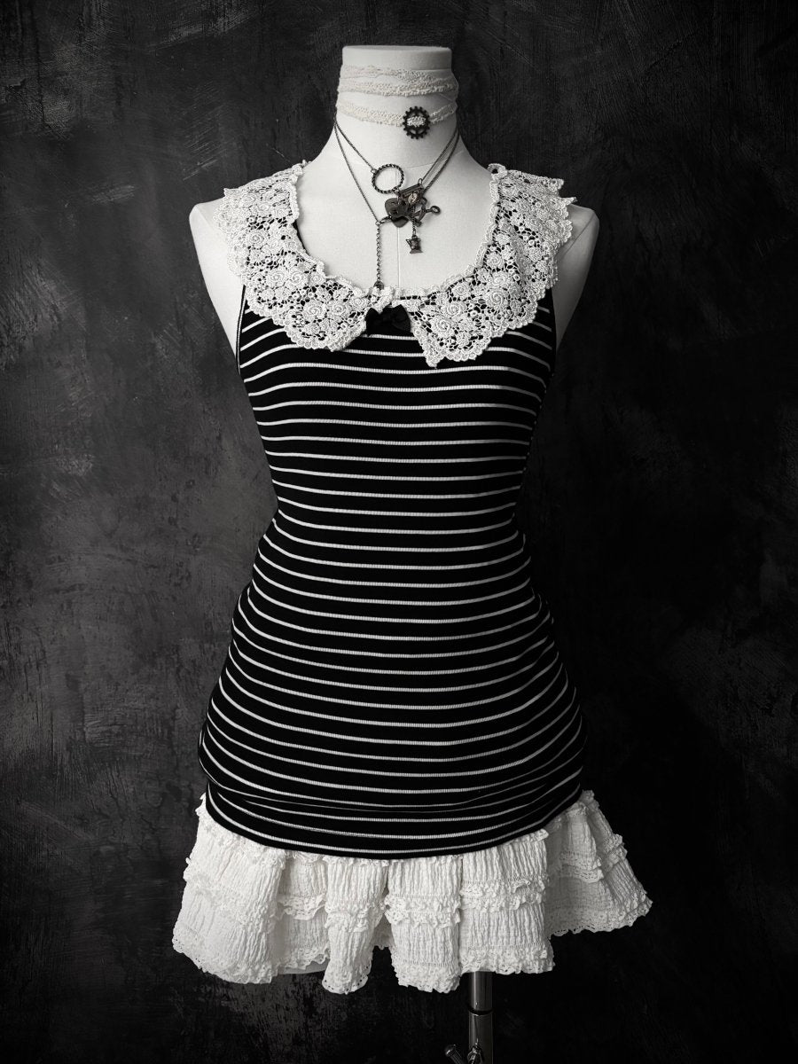 Trinket Collared Top - MIDNIGHT FAE