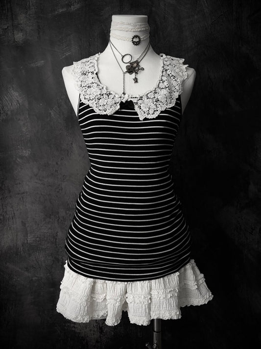 Trinket Collared Top - MIDNIGHT FAE