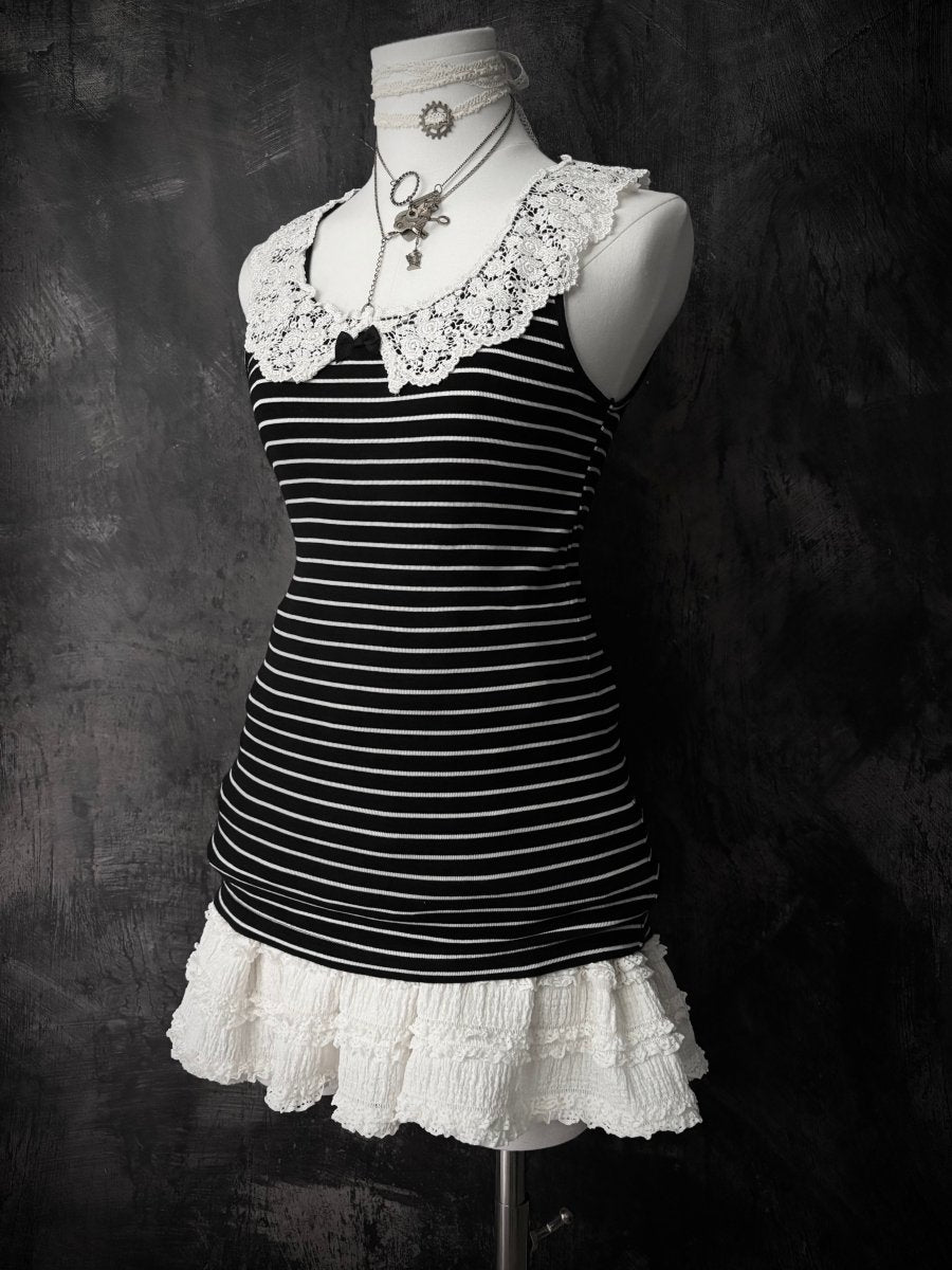 Trinket Collared Top - MIDNIGHT FAE