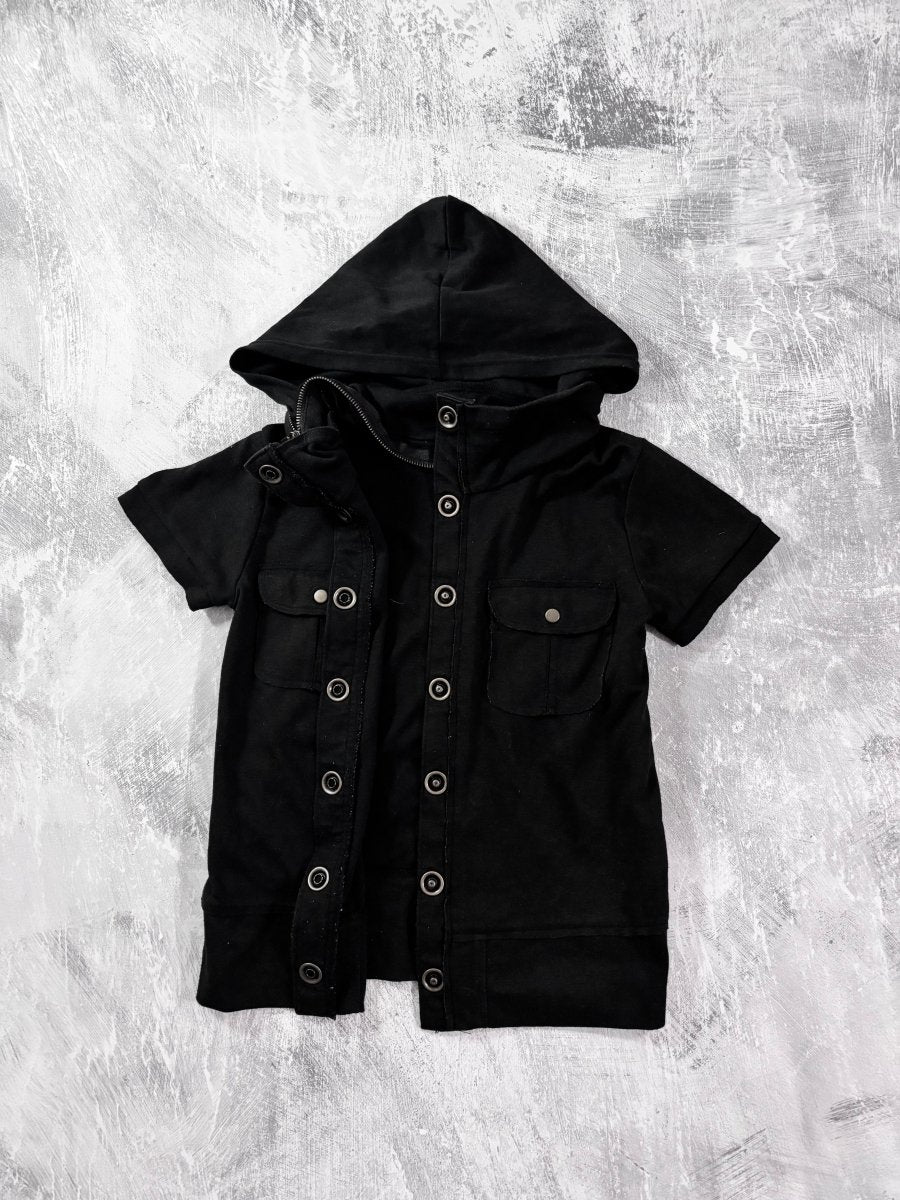 Two Pocket Button Up Shirt - MIDNIGHT FAE