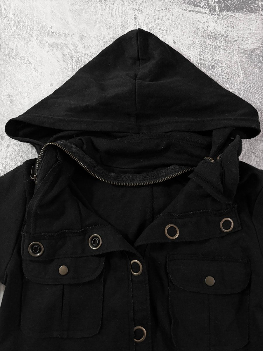 Two Pocket Button Up Shirt - MIDNIGHT FAE