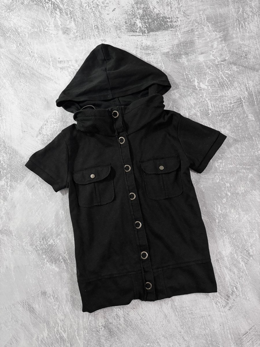 Two Pocket Button Up Shirt - MIDNIGHT FAE
