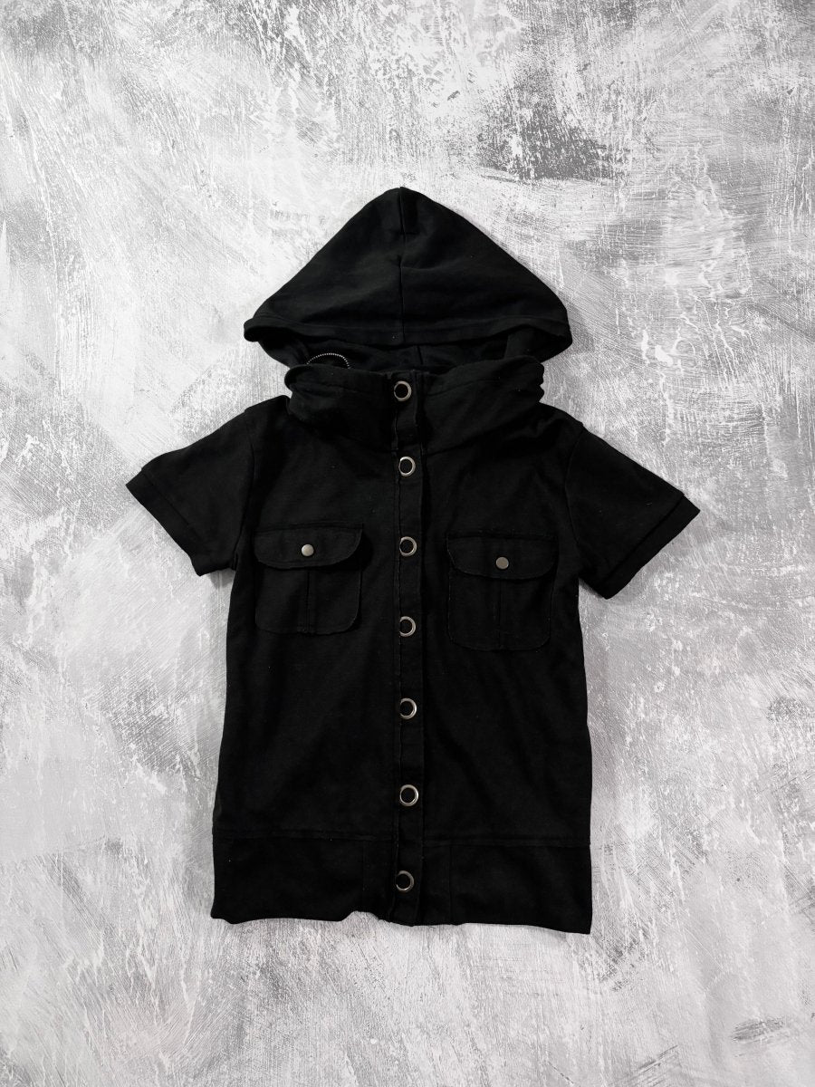 Two Pocket Button Up Shirt - MIDNIGHT FAE