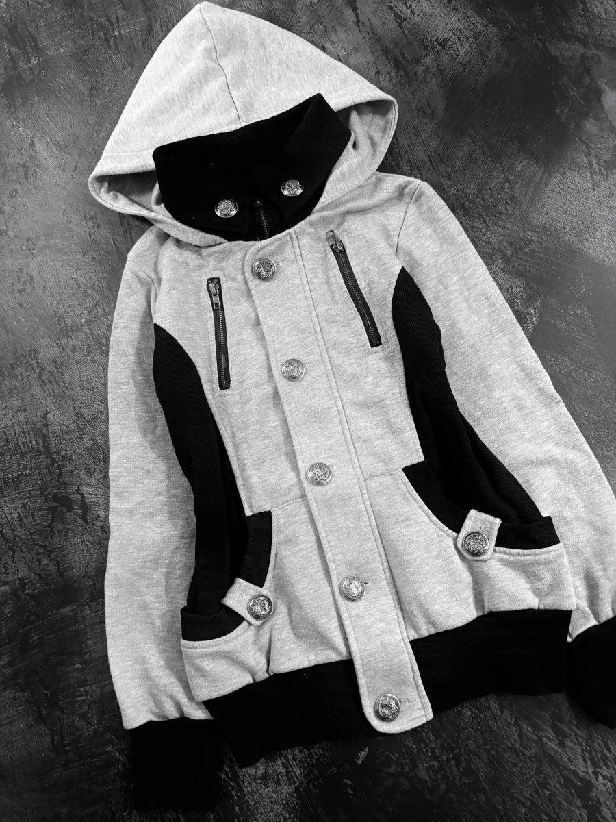 Two - Toned Hoodie Jacket - MIDNIGHT FAE