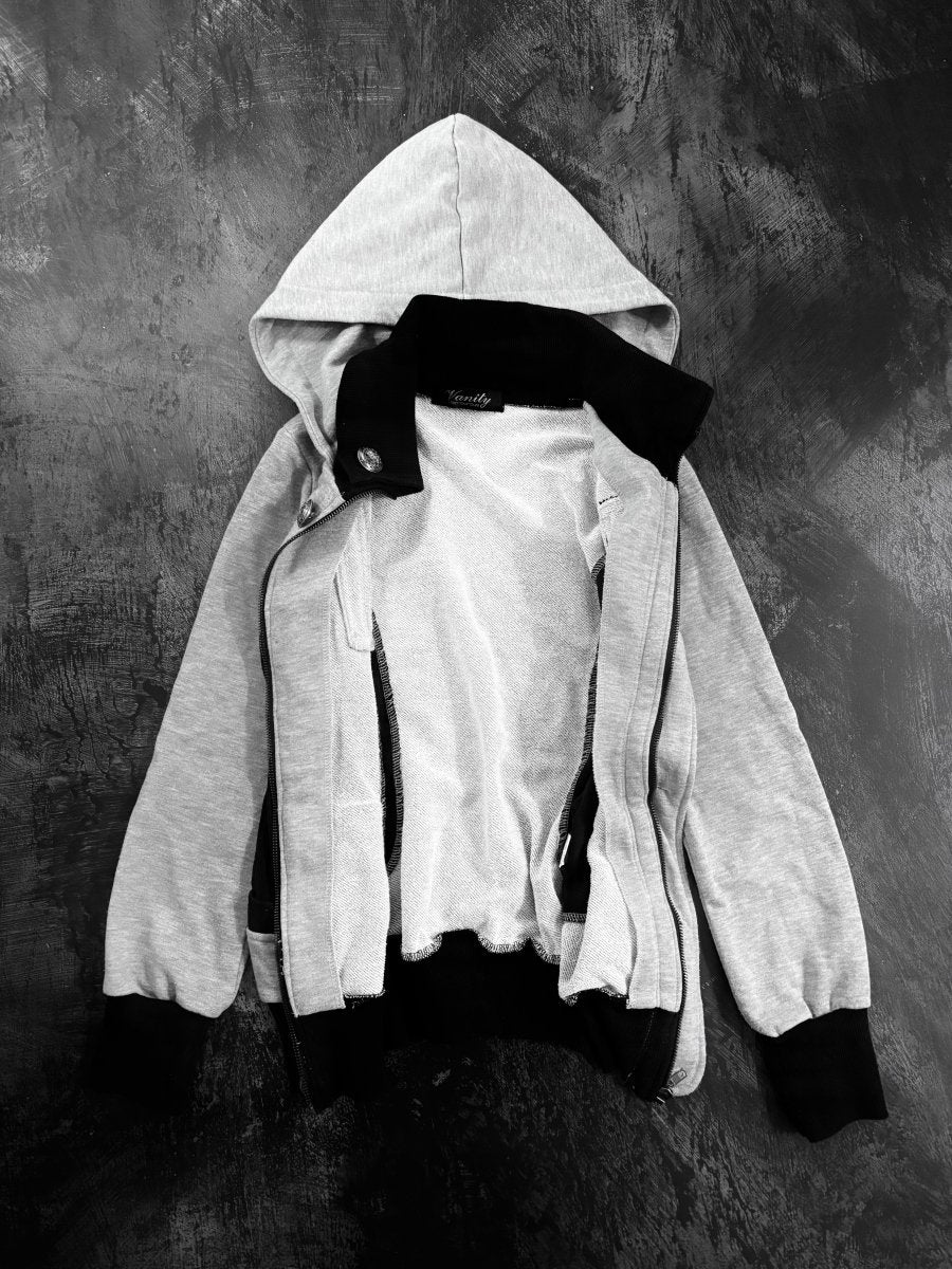 Two - Toned Hoodie Jacket - MIDNIGHT FAE