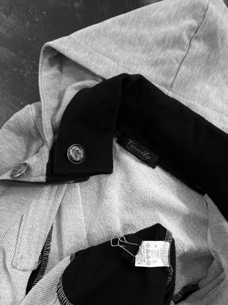 Two - Toned Hoodie Jacket - MIDNIGHT FAE