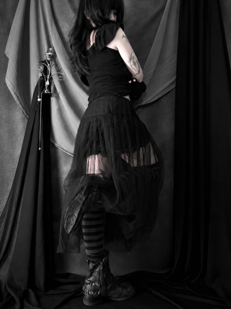 Veil Sheer Skirt - MIDNIGHT FAE