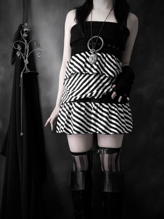 Vertigo Bandeau Top/Skirt - MIDNIGHT FAE