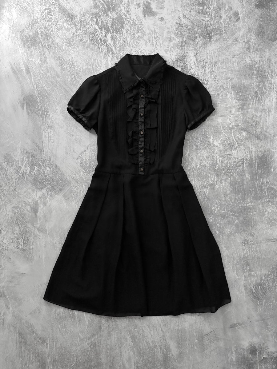 Vestige Button-Up Dress - MIDNIGHT FAE