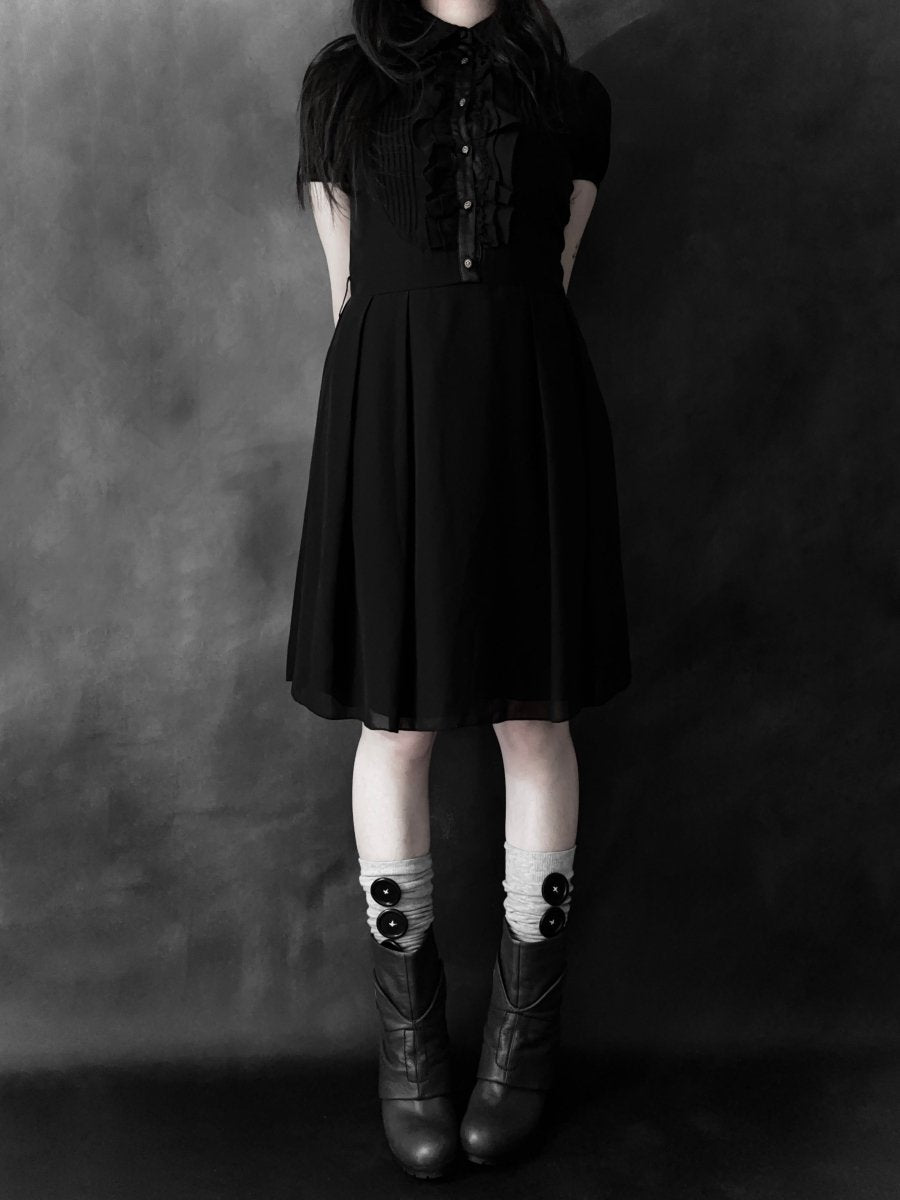 Vestige Button-Up Dress - MIDNIGHT FAE
