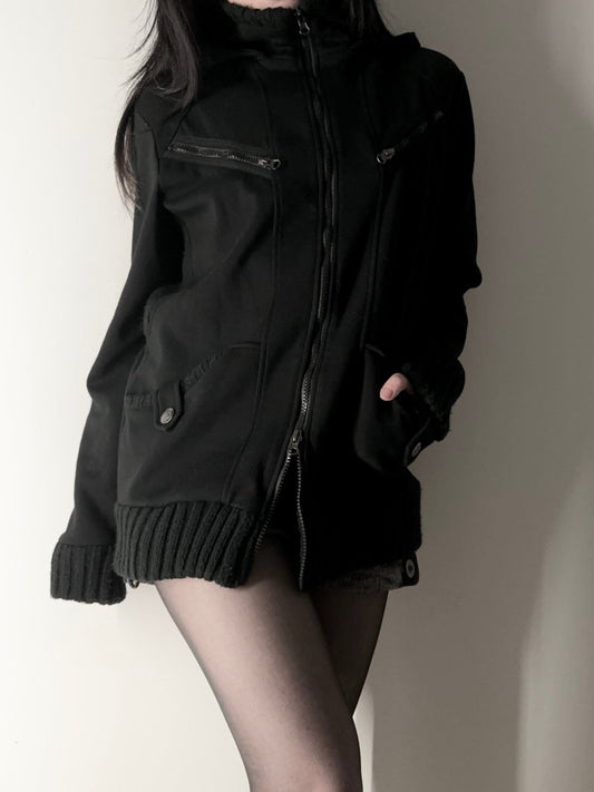 Vicci Double Zip Jacket - MIDNIGHT FAE