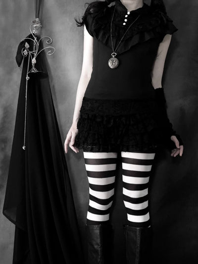 Victoria Frilly Blouse - MIDNIGHT FAE