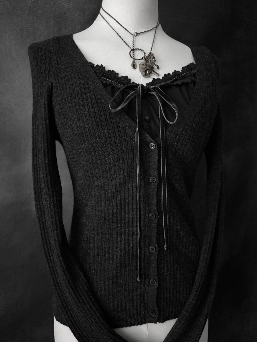 Vingtrois Knit Blouse - MIDNIGHT FAE