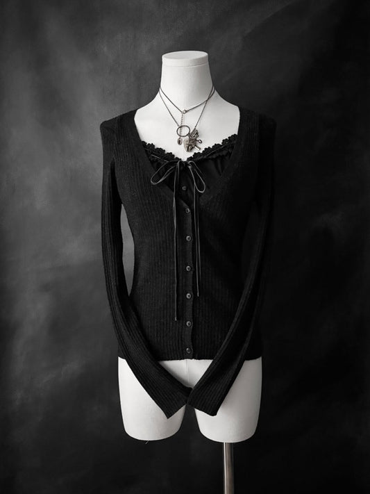 Vingtrois Knit Blouse - MIDNIGHT FAE