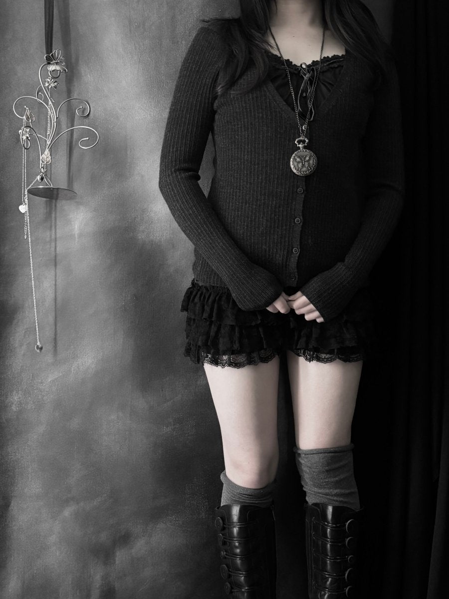 Vingtrois Knit Blouse - MIDNIGHT FAE