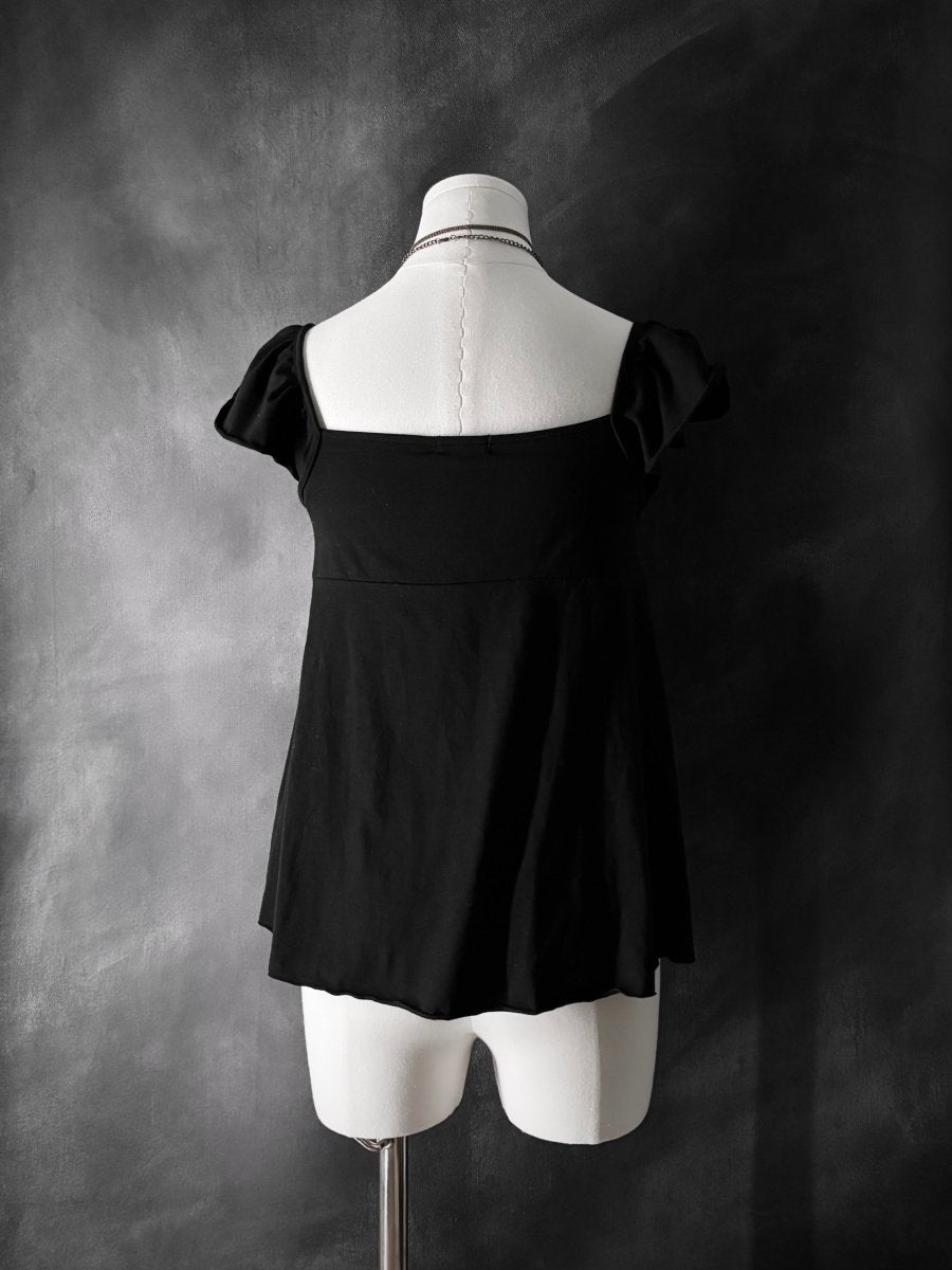 Viola Babydoll Blouse - MIDNIGHT FAE