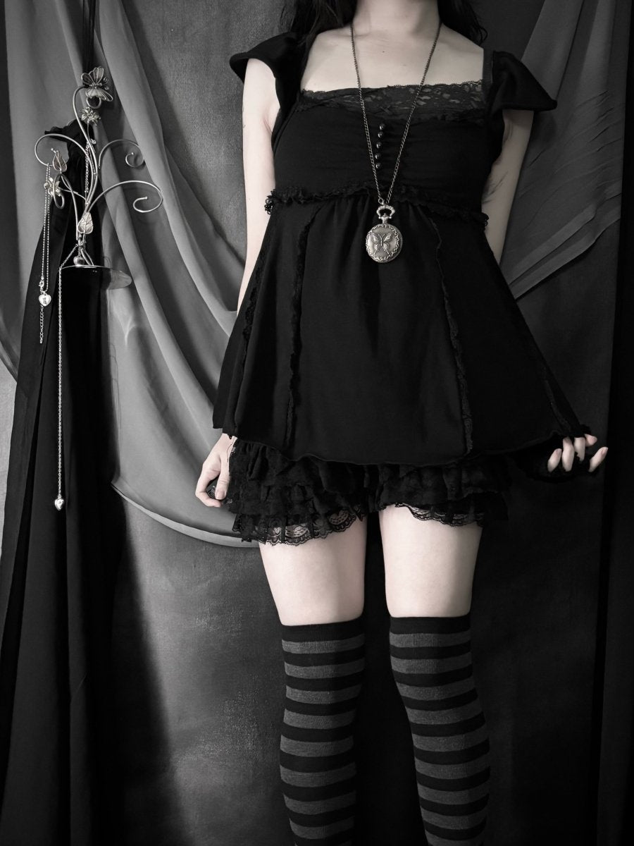 Viola Babydoll Blouse - MIDNIGHT FAE