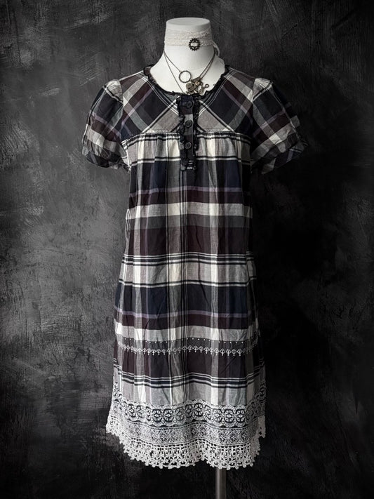 Violet Cotton Dress - MIDNIGHT FAE