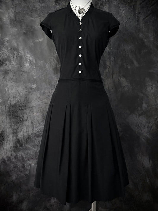 Voicemail Navy Dress - MIDNIGHT FAE