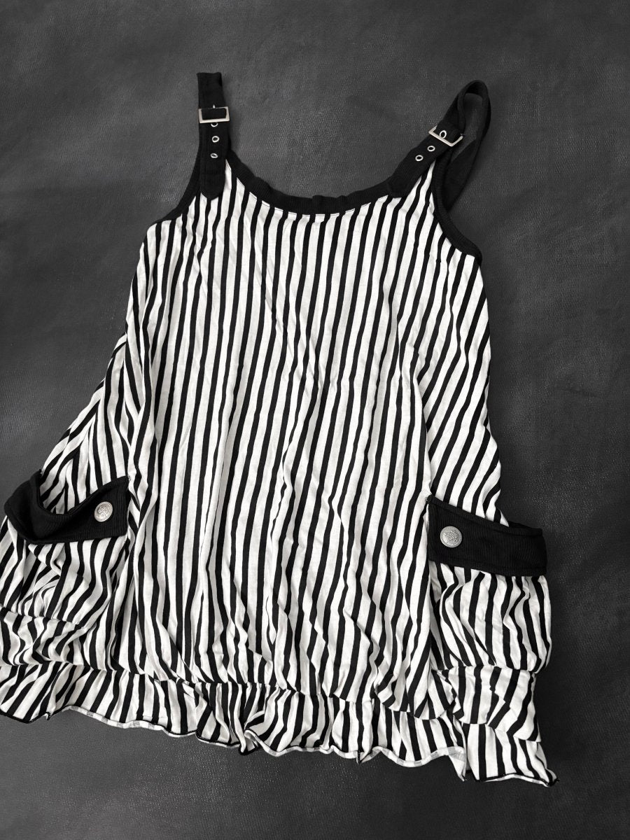 Volta Striped Dress - MIDNIGHT FAE