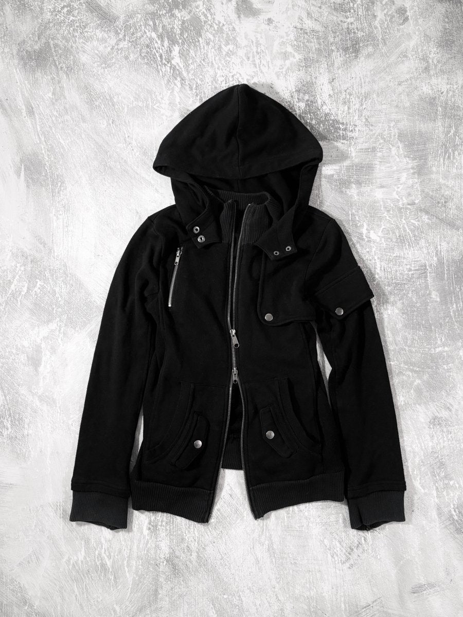 Voudrais Black Zip Jacket - MIDNIGHT FAE