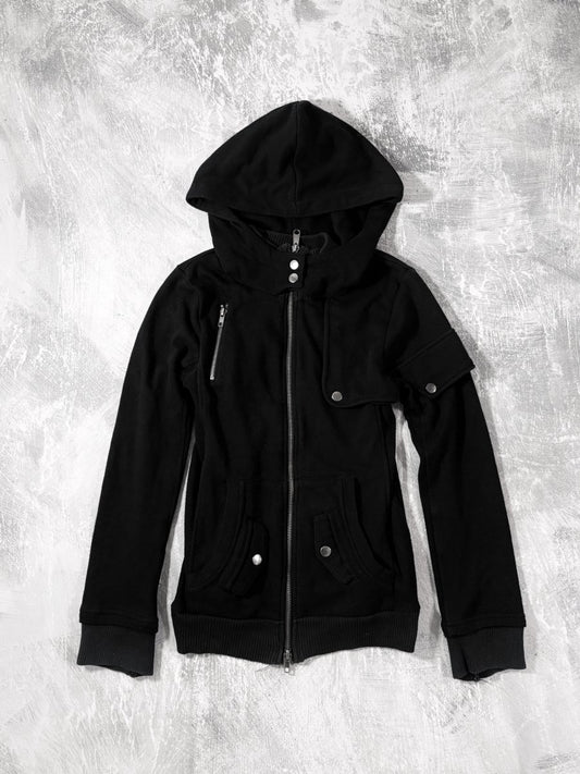 Voudrais Black Zip Jacket - MIDNIGHT FAE