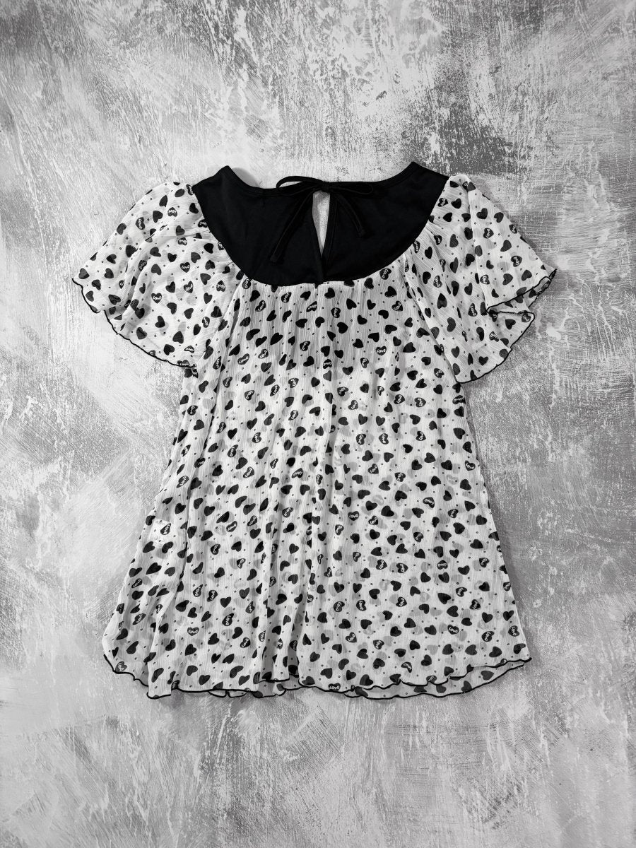 White Heart Blouse - MIDNIGHT FAE