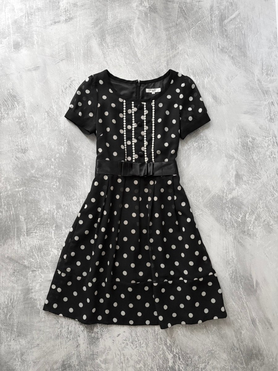 Wildflower Polkadot Dress - MIDNIGHT FAE