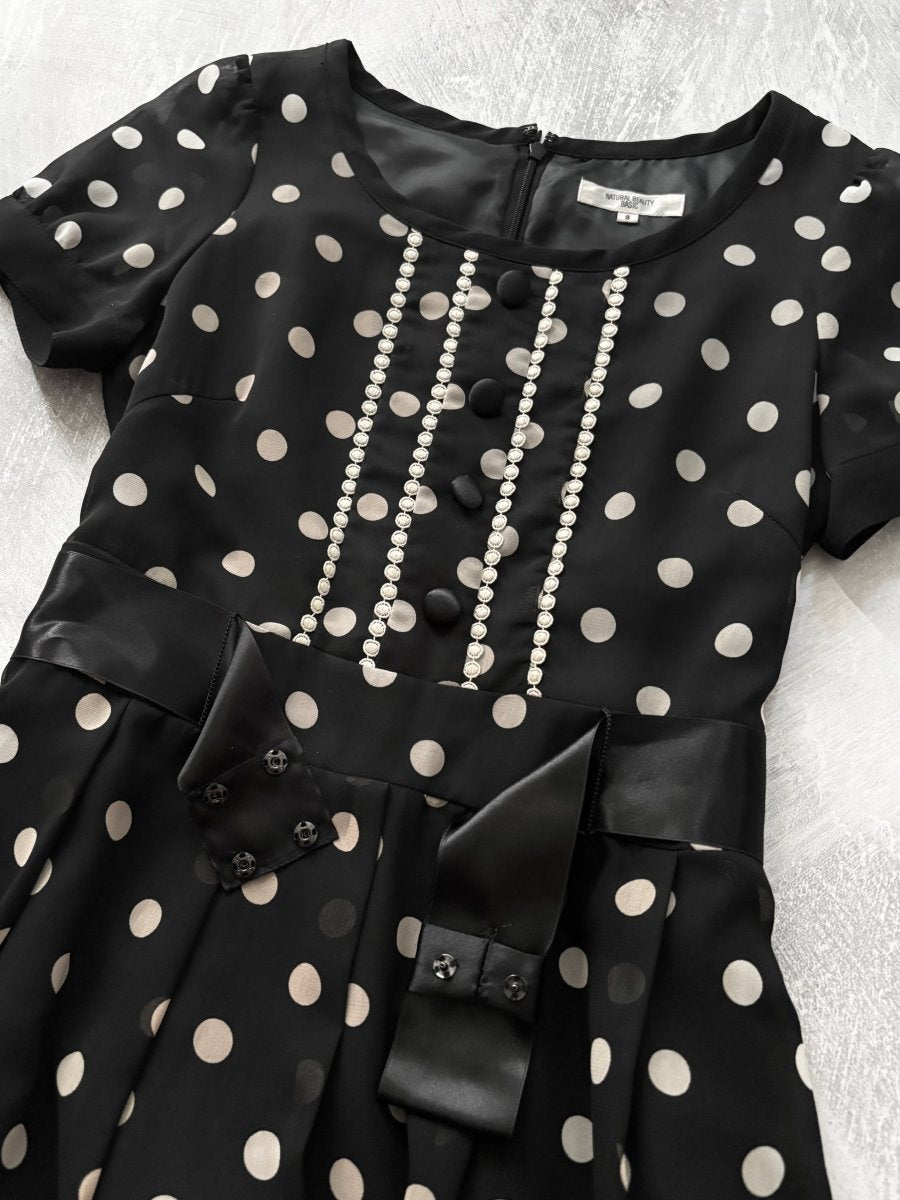 Wildflower Polkadot Dress - MIDNIGHT FAE