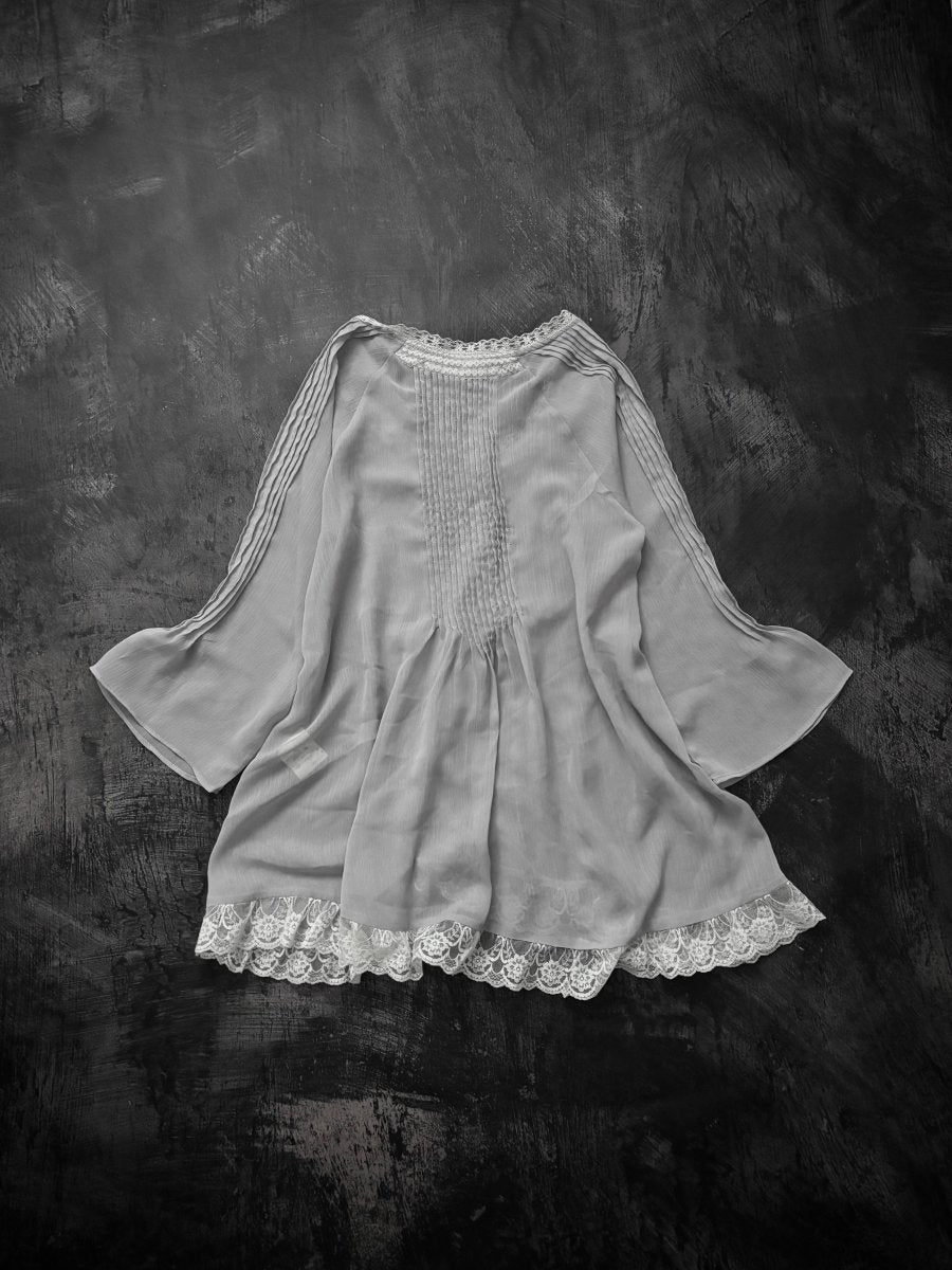 Willow Grey Blouse - MIDNIGHT FAE