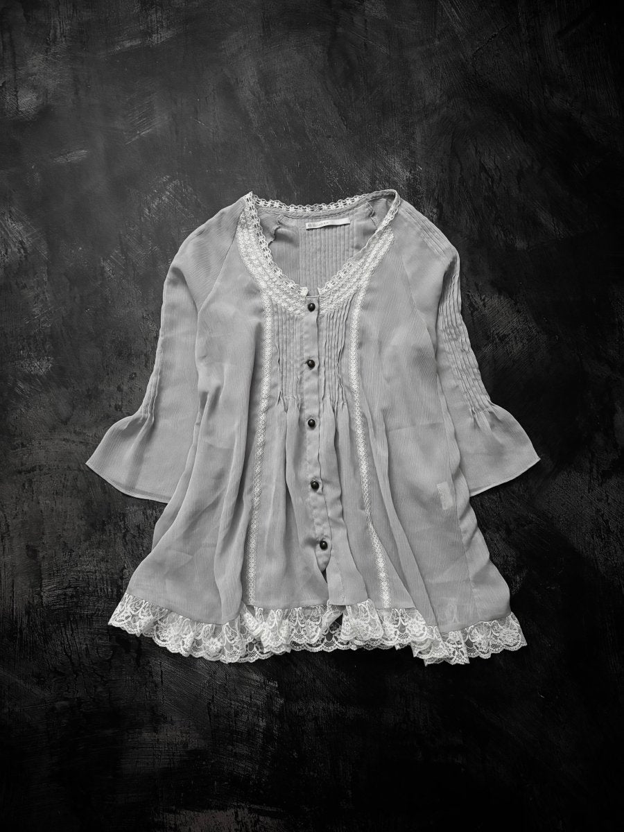 Willow Grey Blouse - MIDNIGHT FAE