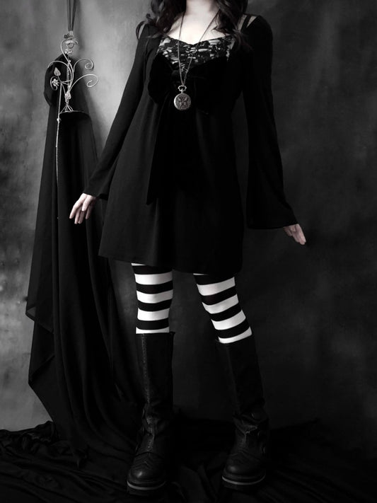 Wink Bow Dress - MIDNIGHT FAE