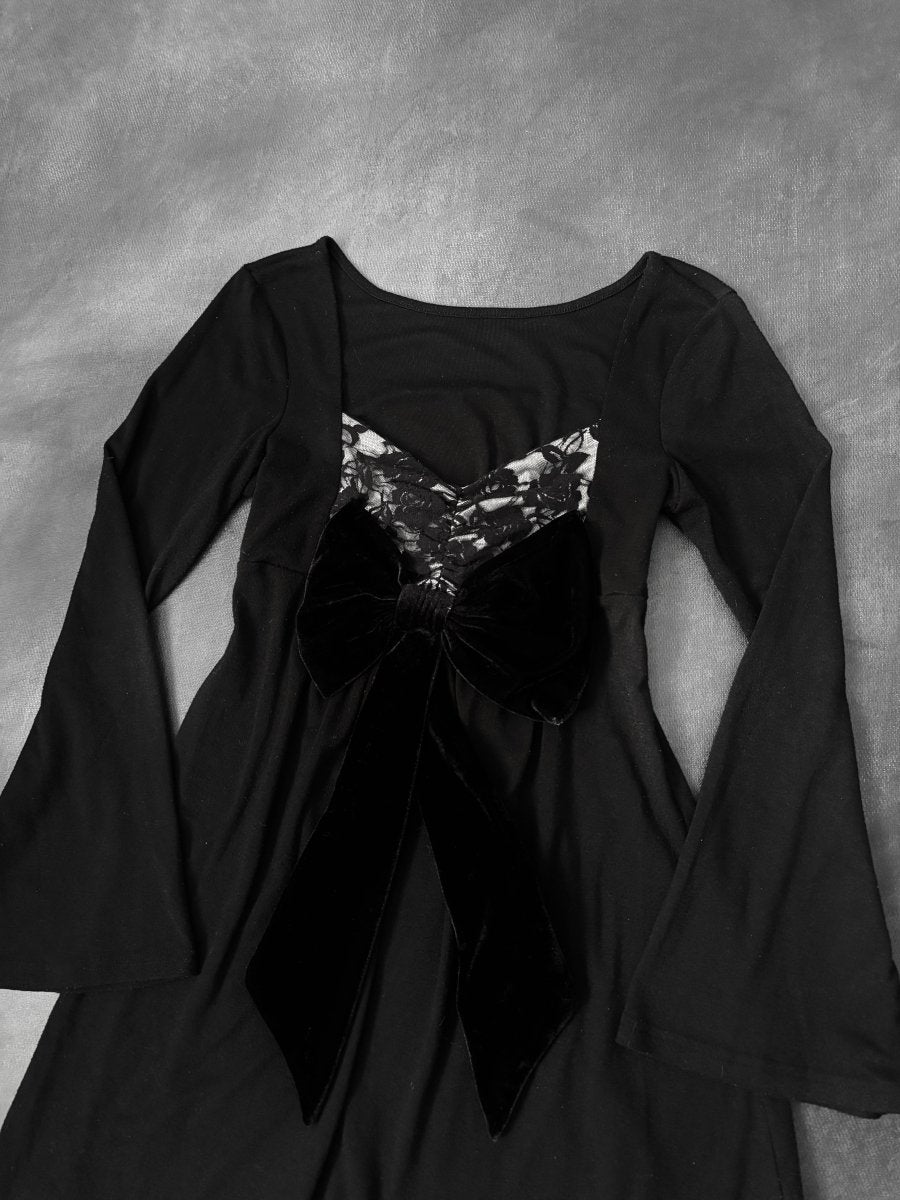 Wink Bow Dress - MIDNIGHT FAE