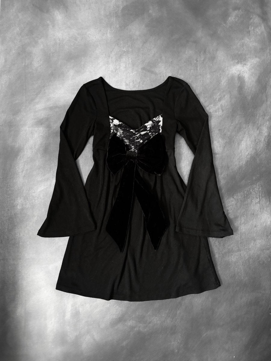 Wink Bow Dress - MIDNIGHT FAE