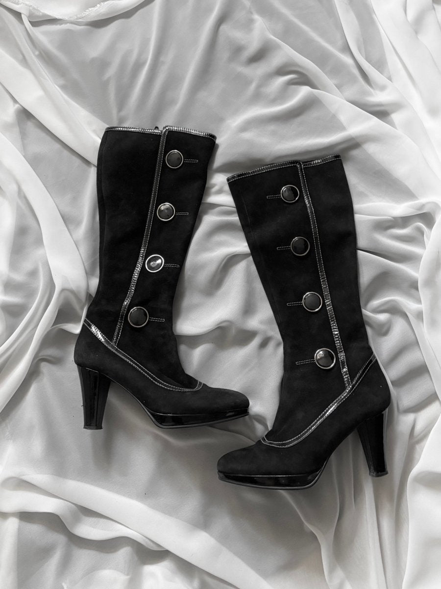 Zago Button Boots - MIDNIGHT FAE