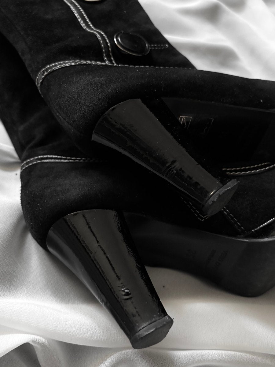 Zago Button Boots - MIDNIGHT FAE